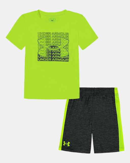 Toddler Boys' UA Tri-Logo Side Stripe Shorts Set